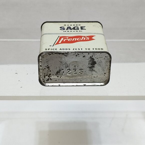 Frenchs Rubbed Sage Ground Spice Metal Tin Can Kitchen Deco RT French Co Vintage - Picture 6 of 7